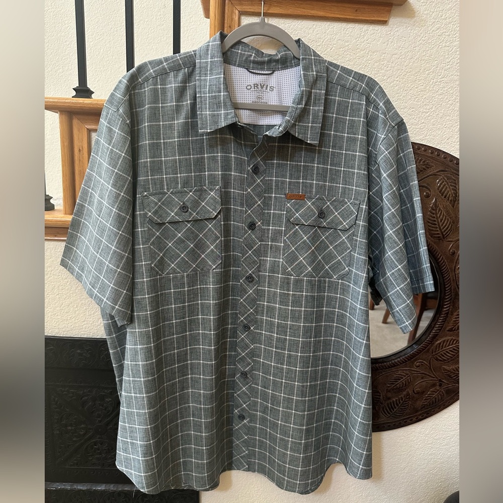 Orvis Charcoal Checkered Men's Shirt